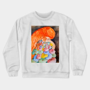 Beautigul Ginger Girl With Flowers 001 Crewneck Sweatshirt